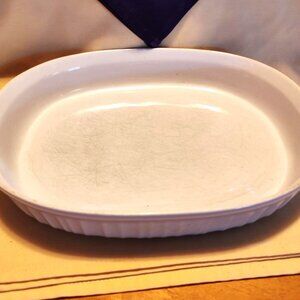 Corning Ware French White 1.5 Qt Oval Casserole , Classic Bakeware, SHIP FREE